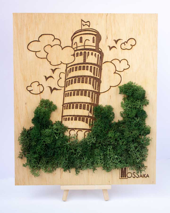Painting "The Leaning Tower of Pisa" | 25x30 cm