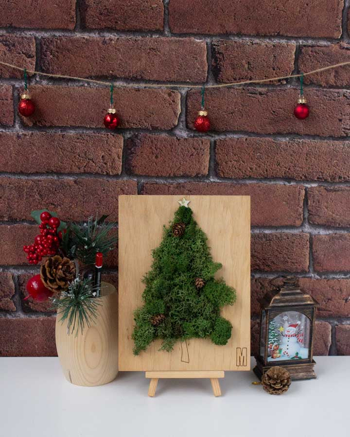 Картина - Коледно дърво | 15x20 см